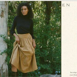 Doen A-Line Skirt in Camel Brown